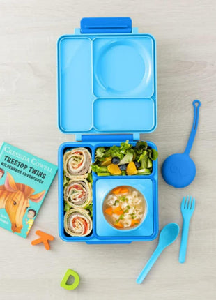 Omie OmieBox Kids Insulated Leakproof Bento Lunch Box with Food Jar (Blue Sky)