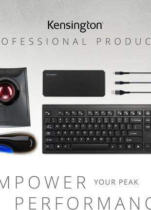 Kensington SlimBladeTM Pro Wireless Trackball, Rechargeable Battery, Bluetooth 2.4GHz Connection Options (K72080WW) | Rechargeable battery, Bluetooth and 2.4GHz connection options, precise ergonomic control