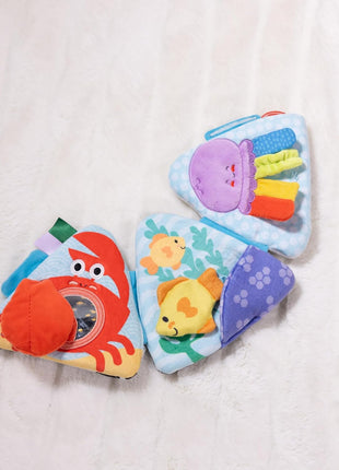 Melissa & Doug Ocean Tummy Time Triangle Infant Baby Toy, Soft Sensory Toy with Textures, Mirror, for Newborns to Ages 6 Months