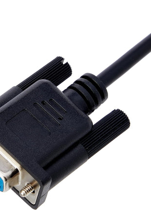 StarTech 1m DB9 RS232 Serial Null Modem Cable, Black (SCNM9FF1MBK) | 9 pin RS232 Null Modem Cable, Cross Wired, DB-9 (F) to DB-9 (F), Female to Female