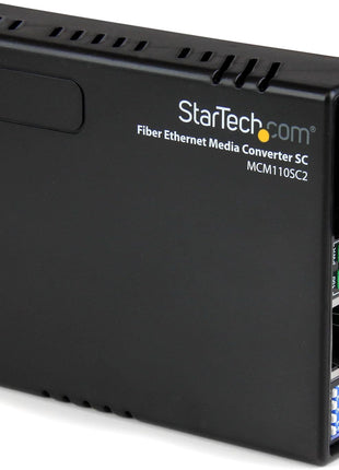 StarTech.com Multimode (MM) SC Fiber Media Converter for 10/100Mbps Network - Ethernet to SC MM Fiber Media Converter - 2 km / 1.2 m, TAA (MCM110SC2)