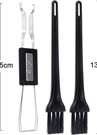 New Fashion Kingdom Keycap Puller Switch Puller Stainless Steel Keycap Removal Tool with 2 Pcs Keyboard Cleaning Brush for Mechanical Keyboard
