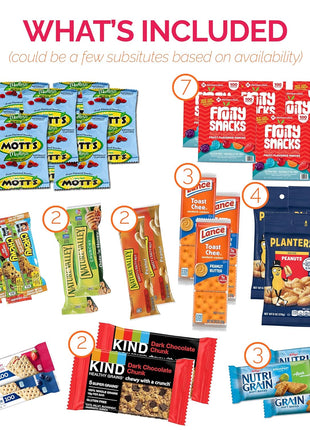 Healthy Snacks Variety Pack (50 Count) - Easter Snack Box Care Package with Chips, Cookies & Granola Bars - Healthy Easter Basket for Adults, Kids & Teens, College Students, Office, Travel & Birthday