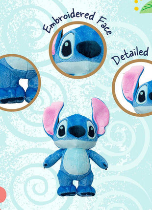 Disney Baby Lilo & Stitch Soft Huggable Stuffed Animal Cute Plush Toy for Toddler Boys and Girls, Gift for Kids, Blue Stitch 15 Inches