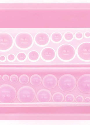 2PCS Cabochon Gem Silicone Mold, Clear Round Silicone Mold for Making Earrings Jewelry Making Crafting Projects