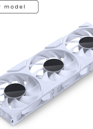 Phanteks M25-120 Gen2 Triple Pack, 3X 120mm ARGB High Performance Cooling Fans, Daisy-Chain Unified Fan Frame, Infinity Mirror hub, Single Cable Connection, White