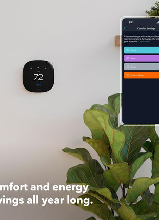 ecobee Smart Thermostat Enhanced, Programmable Wifi Thermostat | Works with Siri, Alexa, Google Assistant - Energy Star Certified - Smart Home. Energy saving thermostat.