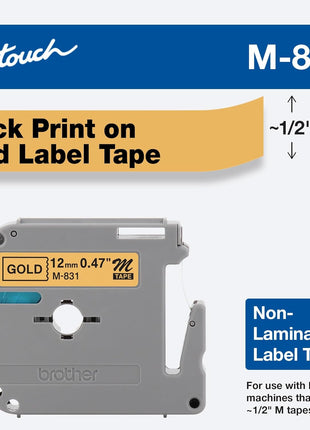 Brother BRTM831 - Brother P-Touch Nonlaminated M Series Tape Cartridge