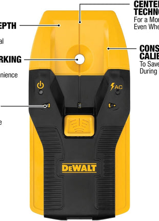 DEWALT Stud Finder, 3/4", Locate Framing Studs Efficiently with LED Arrows, Ideal for Wood and Metal, AAA Batteries Included (DW0100)