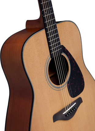 Yamaha 6 String Beginner Solid Spruce Top Traditional Western Dreadnought Acoustic Guitar With Rosewood FIngerboard, Natural Finish, Right, (FG800J NT)