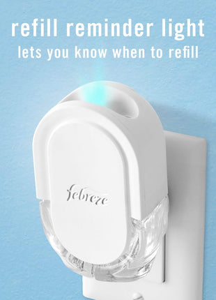 Febreze Plug in Air Freshener, Odor-Fighting Scented Oil Refill, Air Fresheners for Home and Bathroom and Kitchen, Long Lasting for Strong Odors, Unstopables Fresh Scent, 0.87oz Refills, 3 Count