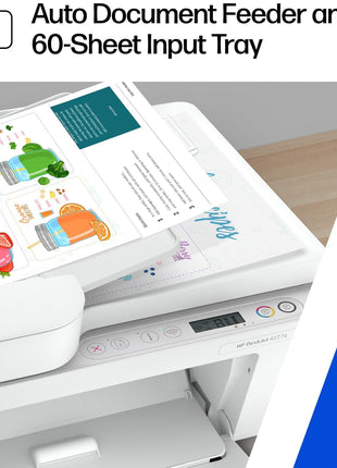 HP DeskJet 4227e Wireless All-in-One Color Inkjet Printer, Scanner, Copier, Best-for-Home, 3 Month Instant Ink Trial Included, AI-Enabled (6W7F0A)