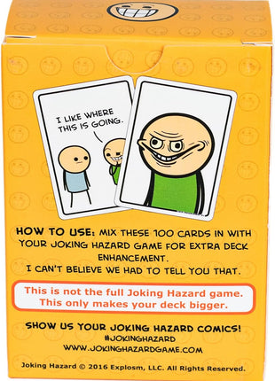 Joking Hazard Deck Enhancement #1 - Expansion Pack for Fun Party Games by Cyanide & Happiness, 100 New Hilarious Comic Cards | Perfect for Game Night