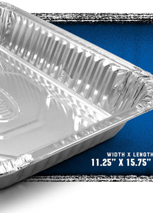 Kingsford Heavy Duty Large Aluminum Pans with Deep Sides, Disposable Foil Pans for Cooking, Baking, Grilling, Roasting, and Chafing Dishes, 15.75 x 11.25 x 2.63 Inches, 4 Count
