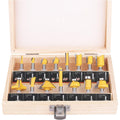 KOWOOD Router Bits Set of 15 Pieces 1/4 Inch Woodwork Tools for Beginners