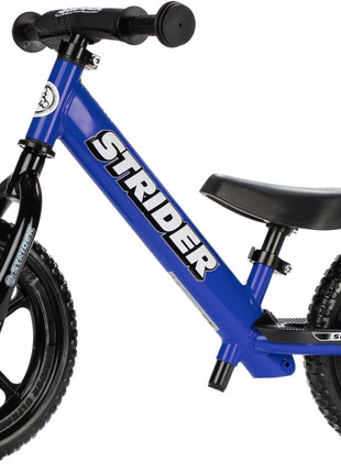 Strider 12 Sport, No Pedal Balance Bike for Kids Ages 1–4 Years, Blue | No-Pedal Balance Bike for Toddlers, Safety Pad, Adjustable Seat and Handlebars, Lightweight Frame, Never-Flat Tires
