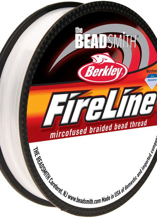 The Beadsmith Fireline by Berkley – Micro-Fused Braided Thread – 6lb. Test, 006 inch/.15mm Diameter, 50 Yard Spool, Crystal Color – Super Strong Stringing Material for Jewelry Making and Bead Weaving