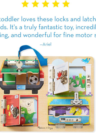 Melissa & Doug Locks and Latches Board Wooden Educational Toy