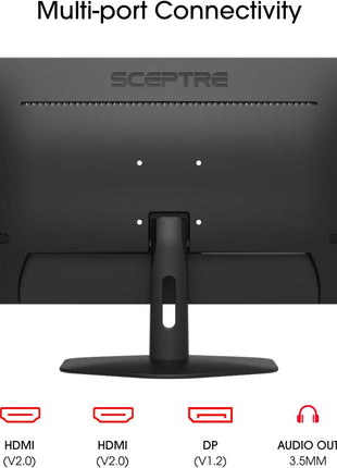 Sceptre New 27-inch Gaming Monitor 100Hz 1ms DisplayPort HDMI x2 100% sRGB AMD FreeSync Build-in Speakers, Eye Care Frameless Machine Black 2024 (E275W-FW100T)