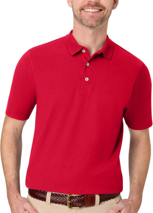 Hanes mens X-temp Performance Polo, Cotton Blend Sport Shirt for Men With Odor Control