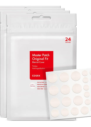 COSRX Acne Pimple Patches Absorbing Hydrocolloid Spot, 3 Size (96 Count) | Pimple Stickers for Blemishes and Zits Cover, Absorbs Zits & Blemish, Spot Stickers for Face and Body, Korean Skin Care