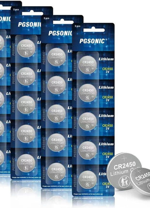 PGSONIC 20 Pack CR2450 3V Lithium Coin Battery