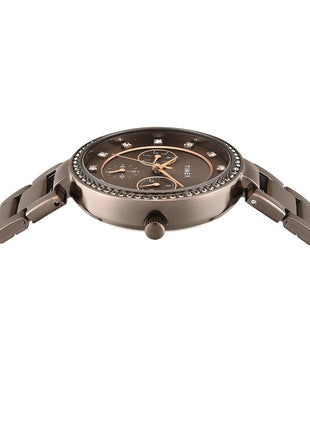 TIMEX Brown Round Dial Analog Women's Watch - TWEL18722