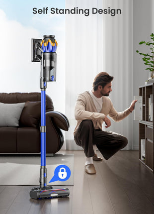 Cordless Vacuum Cleaner, Upgraded 580W 48KPA 65Mins Cordless Stick Vacuum Cleaner with Self Standing and Touch Screen, Anti tangle Wireless Vacumm, Vacuum Cleaners for Home/Pet Hair/Carpets/Floors