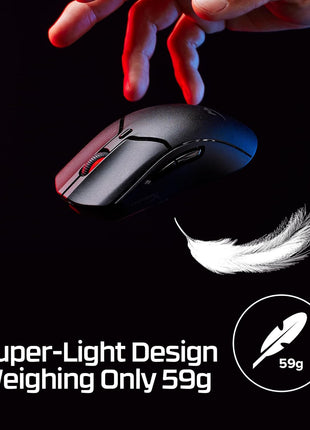 HyperX Pulsefire Haste 2 Mini – Wireless Gaming Mouse for PC Compact Lightweight Bluetooth 2.4GHz Black