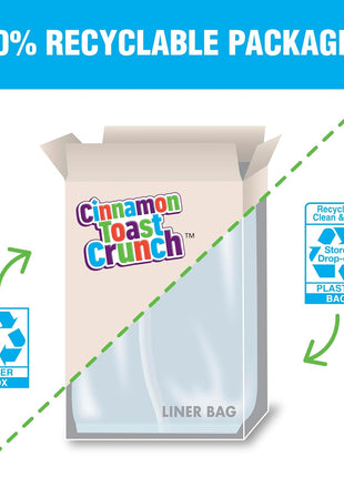 Cinnamon Toast Crunch Breakfast Cereal, Crispy Cinnamon Cereal, Mega Size, 27 oz