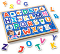 Melissa & Doug® Ms. RachelTM Wooden Phonics Alphabet Sound Puzzle with Light-Activated Sound Effects, 26-Piece Toddler Toys for Boys and Girls Ages 2+ Years - FSC Certified