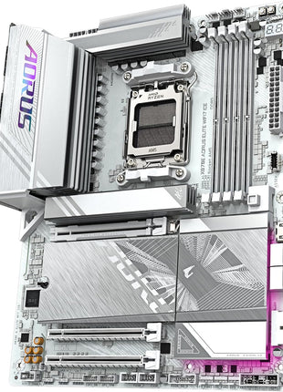 GIGABYTE X870E AORUS Elite WIFI7 ICE AMD AM5 LGA 1718 Motherboard, ATX, DDR5, 4X M.2, PCIe 5.0, USB4, WIFI7, 2.5GbE LAN, EZ-Latch, 5-Year Warranty