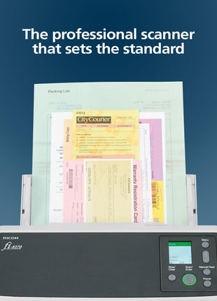 Fujitsu RICOH fi-8170 Premium Bundle Professional High Speed Document Scanner with 5 Years of Service - Black & White