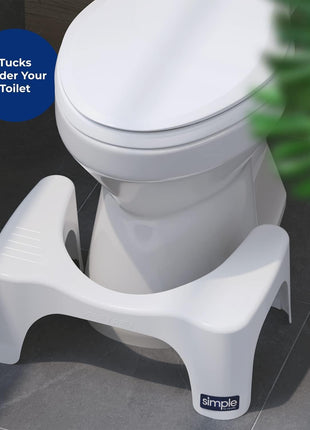 Squatty Potty Simple Curve Bathroom Toilet Stool 7" White | Squat Footrest Bathroom Stool for Improved Bowel Health and Natural Posture Lightweight with Sleek and Modern Design