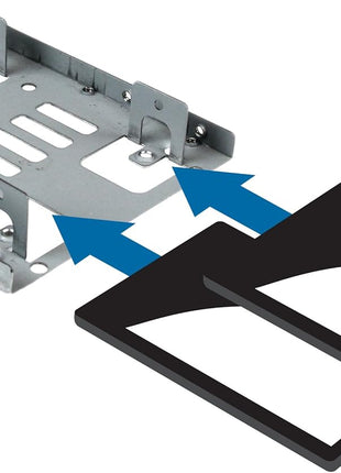 StarTech.com 2.5 inch to 3.5 inch SATA Hard Drive Mounting Bracket Kit - Dual SATA SSDs/HDDs Mounting Bracket for Mounting Bay , TAA (BRACKET25X2)