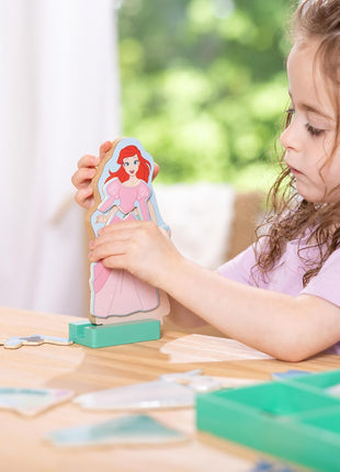 Melissa & Doug Disney Princess Ariel Magnetic Dress-Up Wooden Doll Pretend Play Set (30+ Pieces)