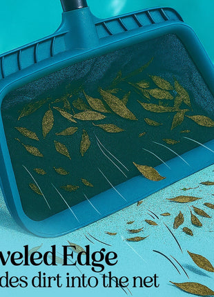 Lime Ultra-Durable Pool Skimmer Net – Deep Fine Mesh for Efficient Leaf & Debris Cleaning, Fits Standard Pool Poles (Net Only, No Pole)