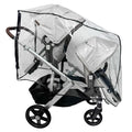 Rain and Wind Cover Made for UPPAbaby Vista V2/V3 Double Stroller System w/Rumble Seat by SASHA'S - Clear, Ventilation Holes, Maximum Coverage (Standard Coverage)