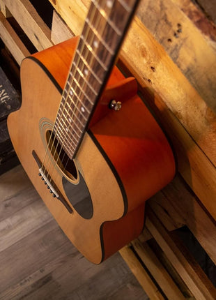 Jasmine S35 Dreadnought Acoustic Guitar Strings 6, Rosewood Fingerboard, Advanced X Bracing? Full-Size Guitar for Beginners & Others? Natural Finish, Right