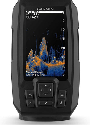 Garmin Striker Vivid 4cv, Easy-to-Use 4-inch Color Fishfinder and Sonar Transducer, Vivid Scanning Color Palettes - 010-02550-00