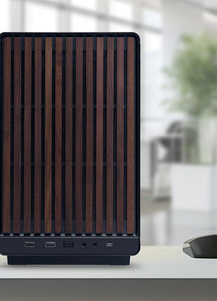 Lian Li A3-mATX-WD-26.3L Micro Form Factor Chassis-No Fans Included-Supports 360mm AIO-Modularity Design-for M-ATX, ITX Motherboard-DAN Cases Collaboration-Wood Front Panel-Black (A3X-WD)