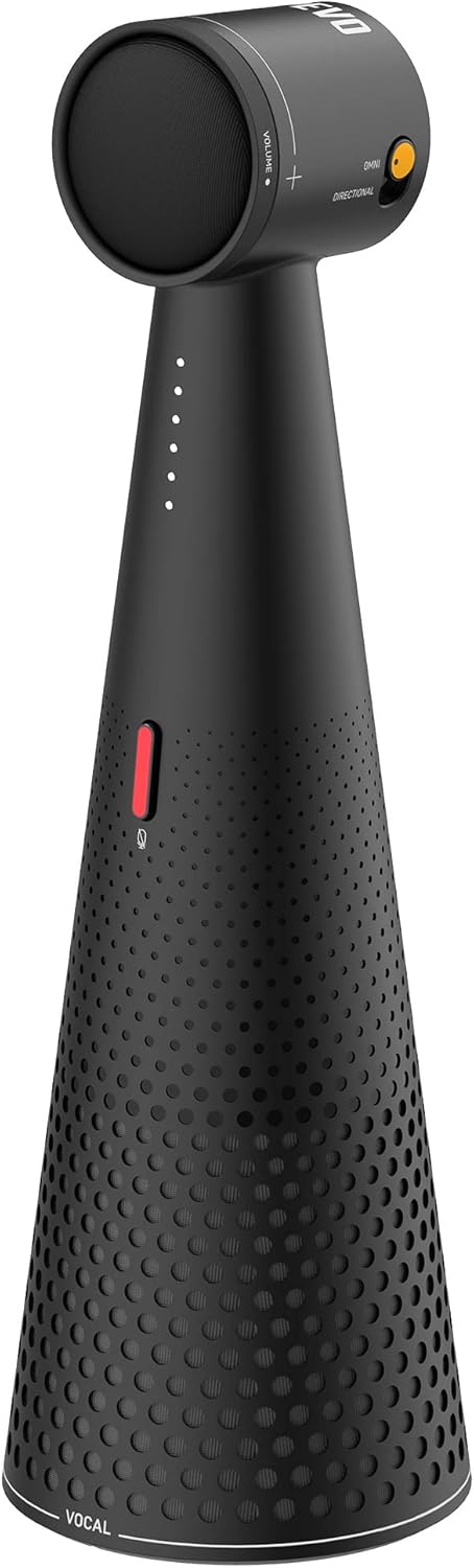 IPEVO Vocal AI Beamforming Bluetooth Speakerphone for Conferencing, Video Calls, Online Meetings, Hybrid Work, Meeting Rooms, Microphone with Noise Reduction