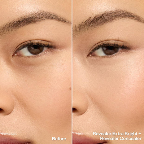 Kosas Revealer Extra Bright Color Corrector, Full Coverage Liquid Cream Under Eye Brightener, Makeup Base for Dark Circles Discoloration, Magic