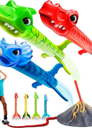 Ninja Blast Dinosaur Toy Rocket Launcher for Kids Toys for Kids 3-5 5-7 4-6 - Outdoor Toys for Kid Ages 4-8 - 3 4 Year Old Boy Birthday Gift - Gifts for Boys Age 3 4 5 6 Years Toy for Toddlers