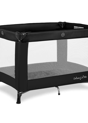 Dream On Me Nest Portable Playard, Lightweight, Foldable, Carry Bag, Black | Breathable Mesh Sides, ASTM Tested for Infants & Toddlers, 30 Lb Limit, Removable 1" Mattress Pad, For Indoor & Outdoor Use