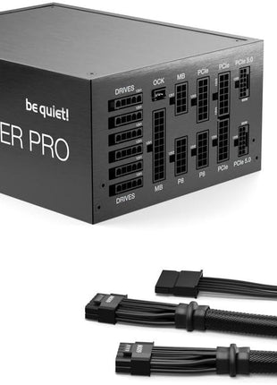 be quiet! Dark Power Pro 13 1300W, ATX 3.1, PCIe 5.1, 80+ Titanium PSU | Digital Voltage Control, Overclocking Key, Individually Sleeved Cables, Silent Wings Fan, Full Bridge LLC, 10-Year Warranty
