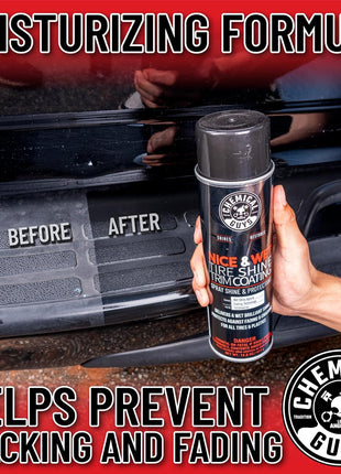 Chemical Guys TVDSPRAY101 Nice & Wet Tire Shine Trim Coating for Rubber, Plastic and Vinyl, Safe for Cars, Trucks, SUVs, Motorcycles, RVs & More, 14.5 fl oz