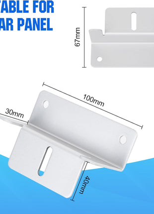 ECO-WORTHY 16 Units Solar Panel Mounting Brackets,Z Bracket Sets Lightweight Aluminum Corrosion-Free for RV, Trailer, Boat, Yachs, Wall and Other Off Gird Roof,4 Set of 4 Units