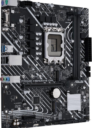 Asus Prime H610M-E D4-CSM Desktop Motherboard - Intel H610 Chipset - Socket LGA-1700 - Pentium Gold, Celeron, Core i5, Core i9, Core i3, Core i7 Processor Supported - 64 GB DDR4 SDRAM Maximum RAM - DI