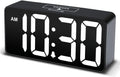 DreamSky Small Digital Alarm Clock for Bederoom, Large Big Numbers Display with Dimmer for Living Room, Electric Bedside Desk Clock with USB Charging Port, Adjustable Volume, USB C Adapter Powered